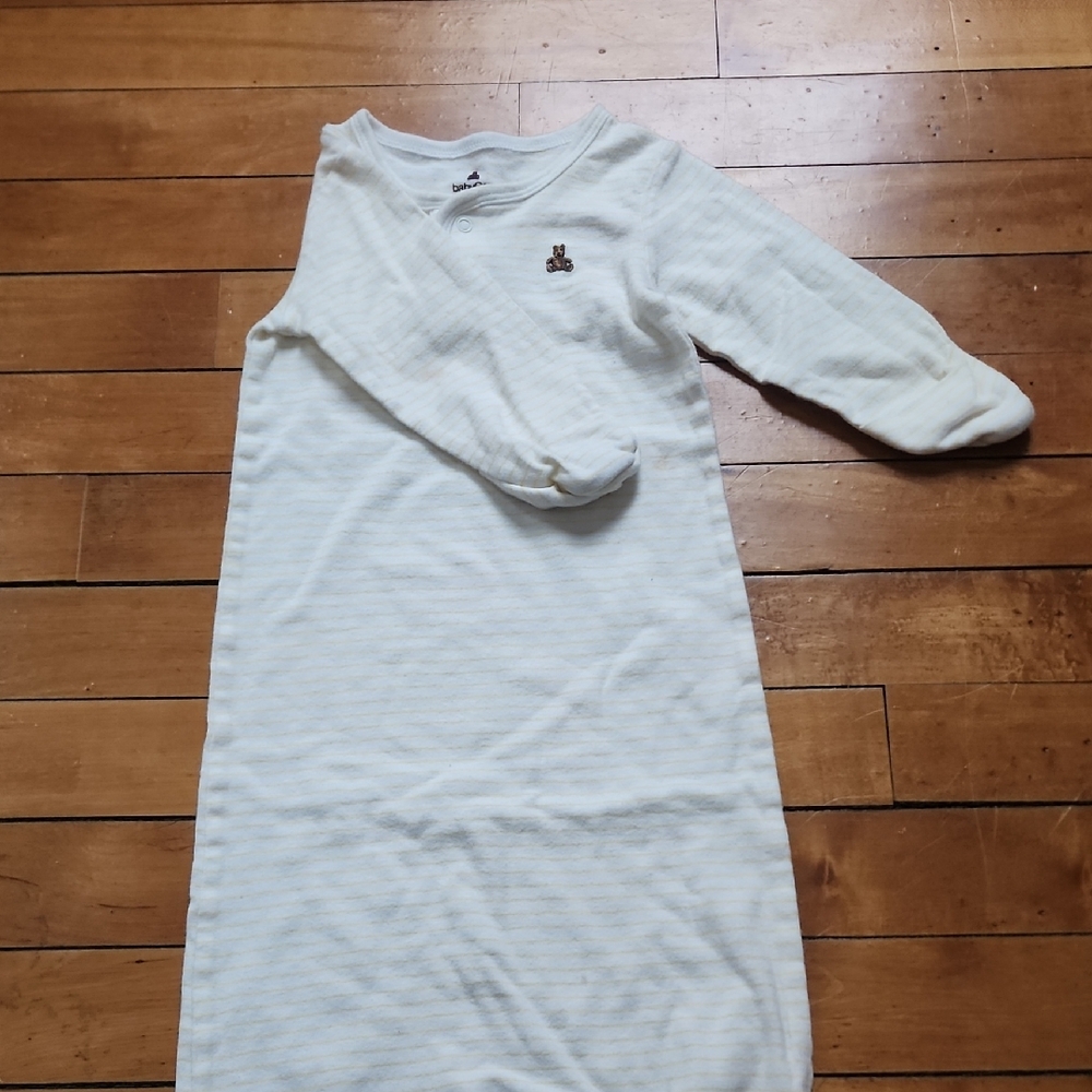 GAP Cream Baby Sleep Gown with Bear Logo